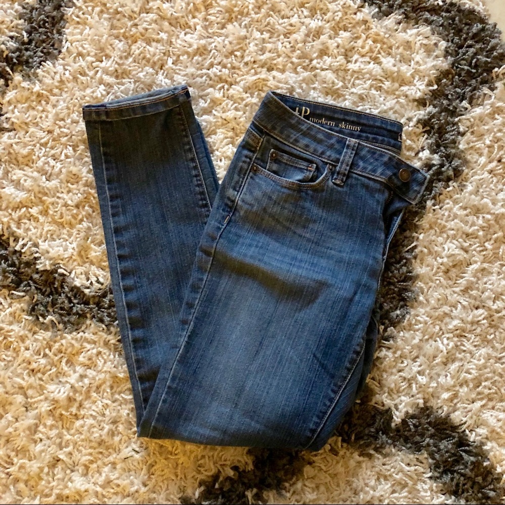 LOFT Modern Skinny Medium-Wash Jeans